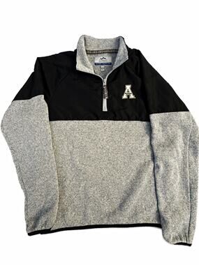 Appalachian State Kickoff Collection Men's 1/4 Zip Fleece Mock Neck L Gray